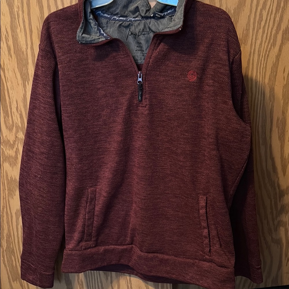 Wrangler Red Lightweight Shirt Jacket with Stand-Up Collar